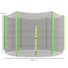 Rete Di Protezione per Trampolini 305 x H180 cm Nero Verde 6 pali