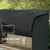 Copertura per Dondolo da Giardino 3Posti Impermeabile 220x125 H172cm Nero AntiUV
