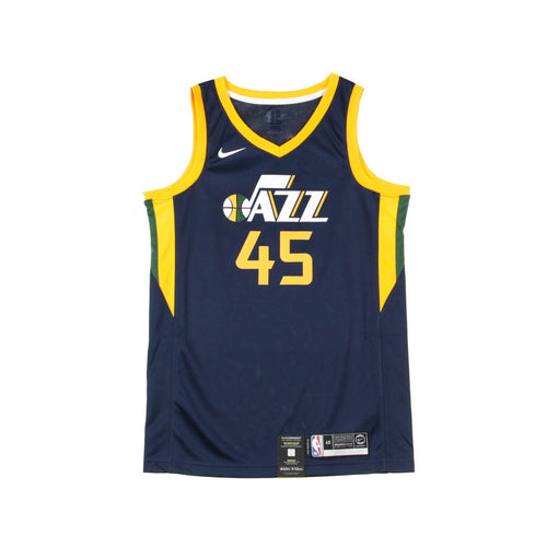 NIKE NBA Canotta Basket Uomo Nba Swingman Jersey Icon Edition No 45 Donovan Mitchell Utajaz Road College Navy/sundial da uomo