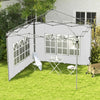 Kit 2pz Laterali Gazebo 295 x H 195cm Tessuto Oxford con finestra Bianco