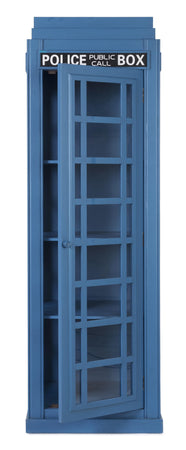 Libreria cabina telefonica Inglese "Police", Mobile londinese con vetri laterali