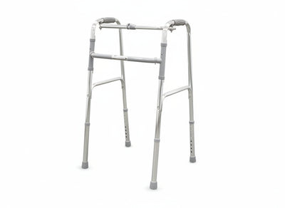 Deambulatore in alluminio leggero e pieghevole senza ruote