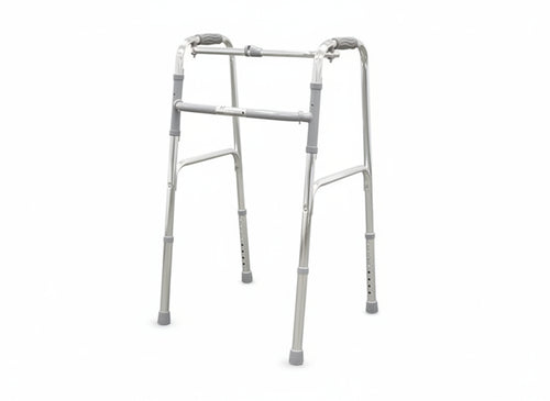 Deambulatore in alluminio leggero e pieghevole senza ruote