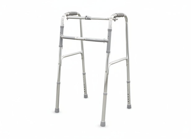 Deambulatore in alluminio leggero e pieghevole senza ruote