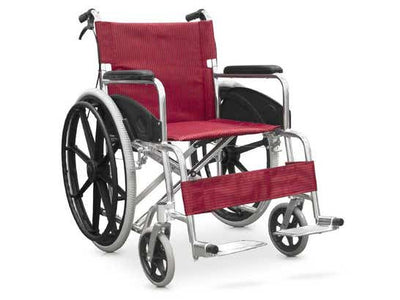 Carrozzina pieghevole in alluminio con freni