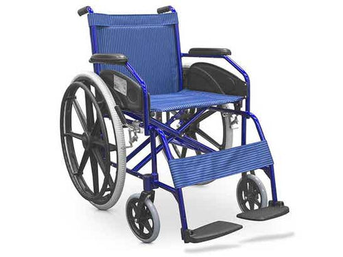 Sedia a rotelle pieghevole in alluminio, larghezza seduta 46 cm