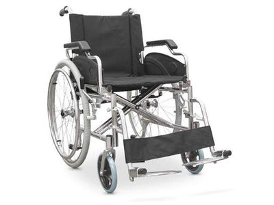 Sedia a rotelle pieghevole ad autospinta in alluminio
