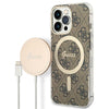 cover guess + caricabatterie magsafe iphone 13 pro max brown