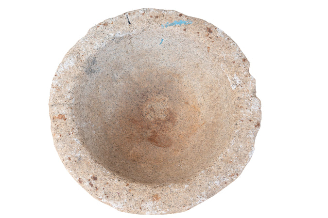 Biscottini Biscottini Mortaio Antico Gigante Pietra 54x42 Arredo Giardino Esterno