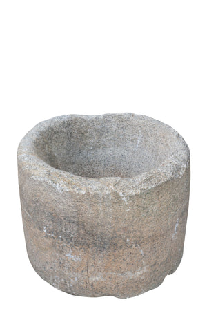 Biscottini Biscottini Mortaio Antico Gigante Pietra  54x42 Macina Sementi Arredo Giardino