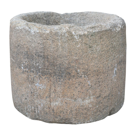 Biscottini Biscottini Mortaio Antico Gigante Pietra  54x42 Macina Sementi Arredo Giardino