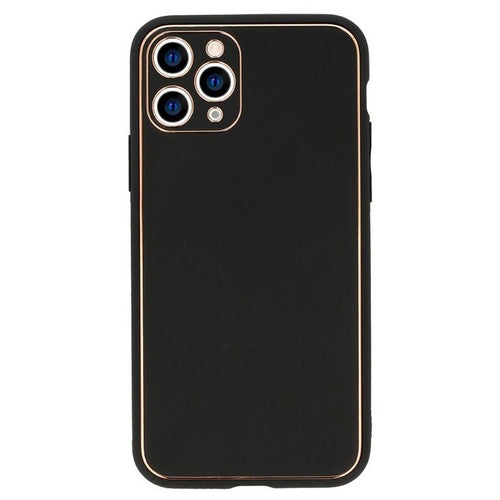 cover iphone 14 pro tpu rivestita in pelle ecologica nera