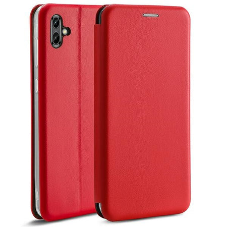 book a04 con porta carte di credito chiusura magnetica red