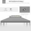 Copertura Ricambio per Gazebo 3x4 MT Idrorepellente Protezione UV Grigio