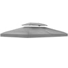 Copertura Ricambio per Gazebo 3x4 MT Idrorepellente Protezione UV Grigio