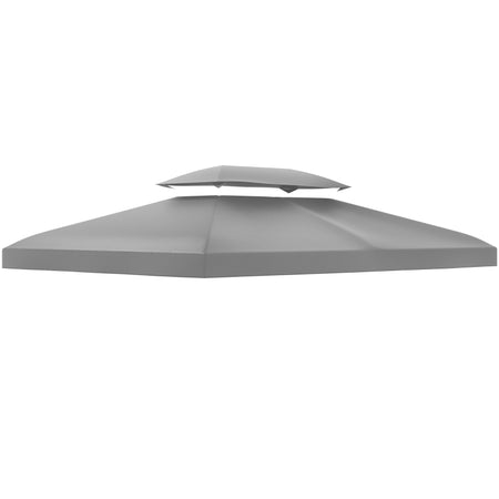 Copertura Ricambio per Gazebo 3x4 MT Idrorepellente Protezione UV Grigio