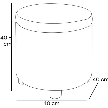 Pouf Contenitore Sgabello Poggiapiedi in Tessuto 40x40 H40cm Grigio