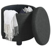 Pouf Contenitore Sgabello Poggiapiedi in Tessuto 40x40 H40cm Grigio