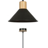 Sospensione Nordica 1 Luce Rowen In Acciaio Nero E Legno