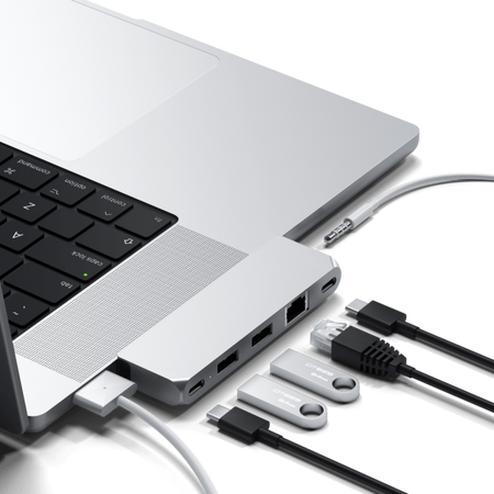 Satechi Pro Hub Mini Docking USB 3.2 Gen 1 [3.1 Gen 1] Type-C Argento (Satechi Pro Hub Mini)
