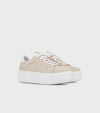 Janet & Janet sneakers donna in pelle beige/white J-002 J81