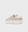 Janet & Janet sneakers donna in pelle beige/white J-002 J81