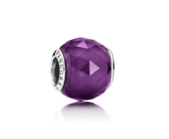 Pandora - Charm Sfera Sfaccettata Viola