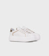 Janet & Janet sneakers donna in pelle white/gold J-002 J4