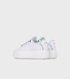 Janet & Janet sneakers donna in pelle white/celeste J-004 J8