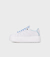Janet & Janet sneakers donna in pelle white/celeste J-004 J8