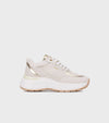 Janet & Janet sneakers donna in pelle beige/gold J-060 J95