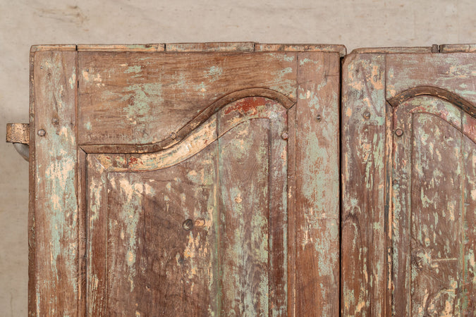 Biscottini Porta portone in legno massello e ferro da interno o da esterno vecchia e antica medievale scorrevole