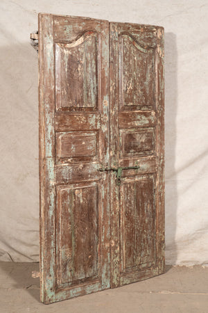 Biscottini Porta portone in legno massello e ferro da interno o da esterno vecchia e antica medievale scorrevole