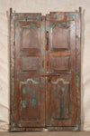 Biscottini Porta portone in legno massello e ferro da interno o da esterno vecchia e antica medievale scorrevole