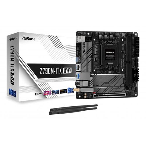 MB Asrock 1700 Intel Z790M ITX WIFI 2xDDR5- 4xSATA3 Hyper M.2- HDMI DP eDP- mini ITX