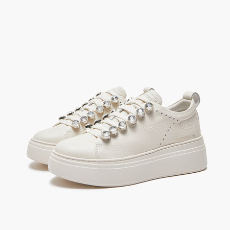 Emanuelle Vee sneakers donna Bice in pelle bottolata ivory 302 13