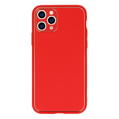 cover iphone 14 pro max rivestita in pelle ecologica rossa