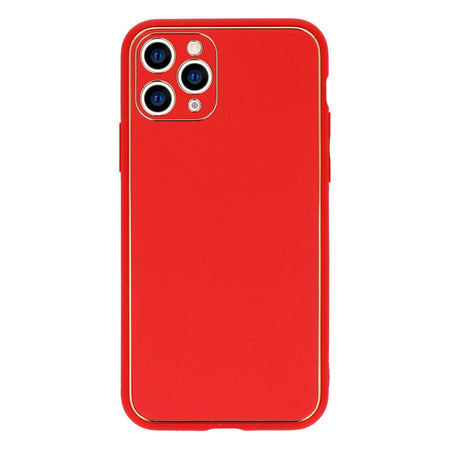 cover iphone 14 pro max rivestita in pelle ecologica rossa