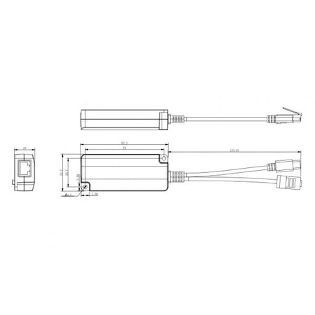 10/100 Mbps POE Splitter