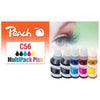 Peach PI100-472 cartuccia d'inchiostro 5 pz Compatibile Resa standard Nero, Ciano, Magenta, Giallo (Peach Patrone Canon GI-56 MultiPack Pl)