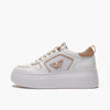 Emanuelle Vee sneakers donna Bice in pelle e tessuto white-carne 302 17