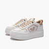 Emanuelle Vee sneakers donna Bice in pelle e tessuto white-carne 302 17
