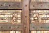 Biscottini Porta portone in legno massello e ferro da interno o da esterno vecchia e antica medievale scorrevole