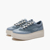 Emanuelle Vee sneakers donna Bice in pelle e tessuto jeans 302 18