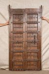 Biscottini Porta portone in legno massello e ferro da interno o da esterno vecchia e antica medievale scorrevole
