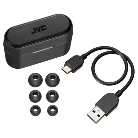 JVC HA-A9T Auricolare True Wireless Stereo [TWS] In-ear Musica e Chiamate Bluetooth Nero (JVC Headphone In-Ear True Wireless Sti)