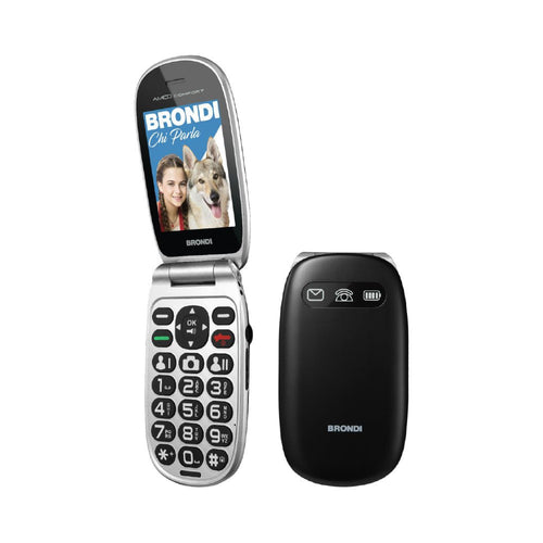 brondi amico comfort cellulare clamshell brondi dual sim nero metal
