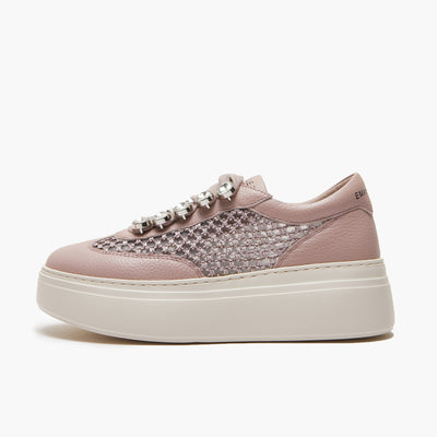 Emanuelle Vee sneakers donna Bice in pelle e tessuto pink 302 18