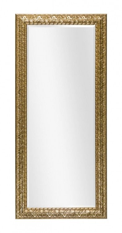 MOBILI2G - Specchiera in foglia oro rettangolare Misure: L.180x H. 90 x P. 5