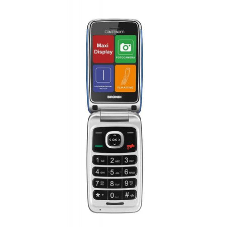 BRONDI CONTENDER (BLU) - TELEFONO CELLULARE PER ANZIANI - FOTOCAMERA